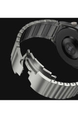 Huawei Honor Magic 2 46mm Uyumlu KRD-35 22mm Metal BSAY Kordon-Gri Gri