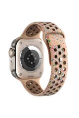 Watch 7 41mm Kordon Yeni Seri 2023 KRD-02 Uyumlu Strap Kayış BSAY- Haki Turuncu