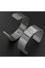 Huawei Honor Magic 2 46mm Uyumlu KRD-35 22mm Metal BSAY Kordon-Gri Siyah