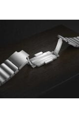 Gear S3 Uyumlu KRD-35 22mm Metal BSAY Kordon-Gri Gri