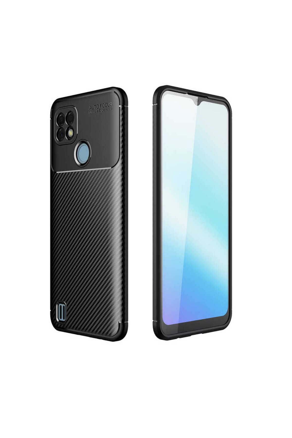 Realme C25 Kılıf NXAR Negro Silikon Kapak - Siyah