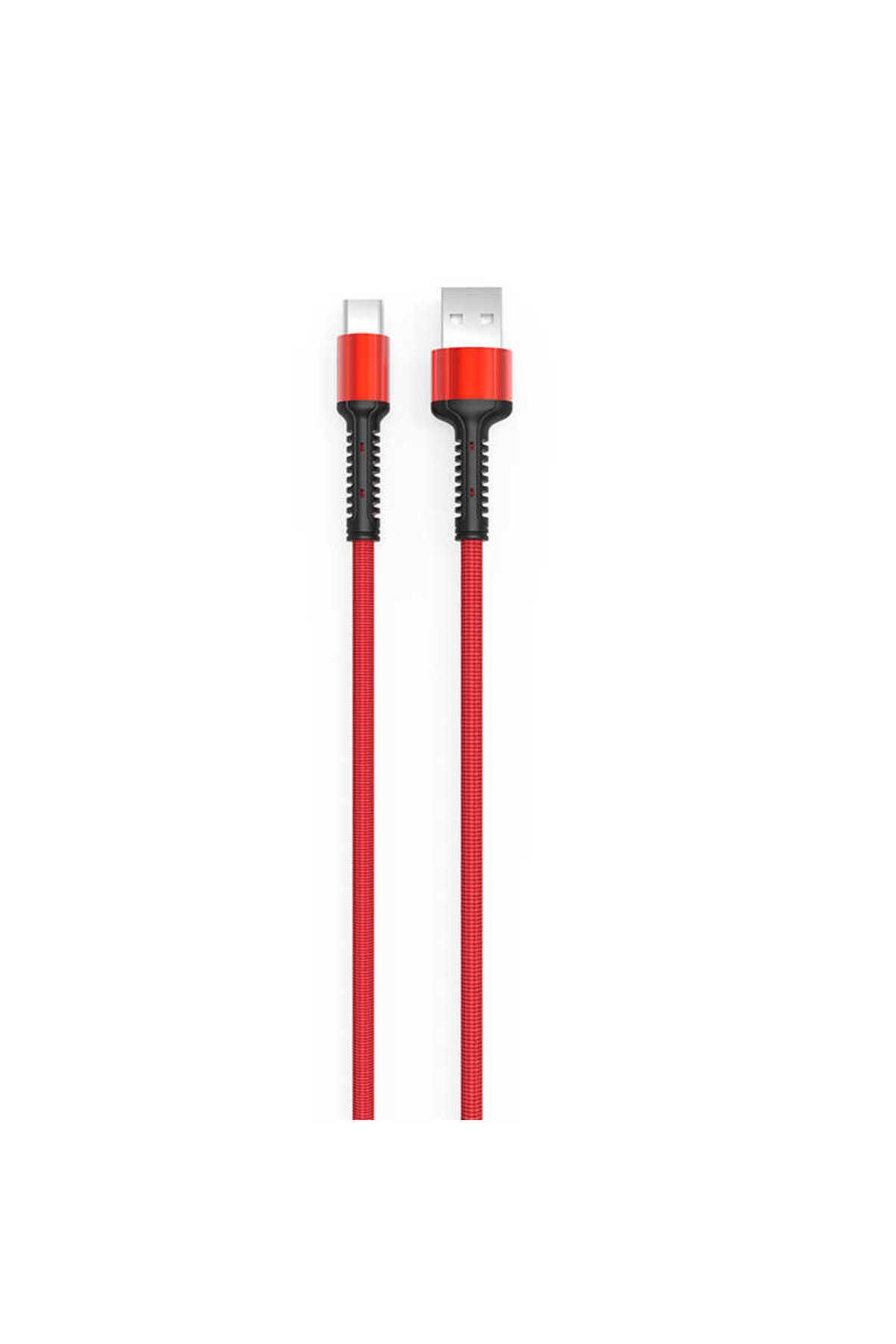 Siyah LS64 Type-C Usb Kablo-BSAY Kırmızı