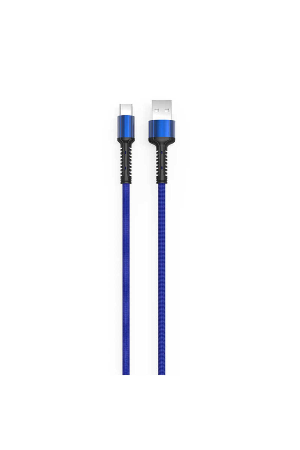 Siyah LS64 Type-C Usb Kablo-BSAY Mavi