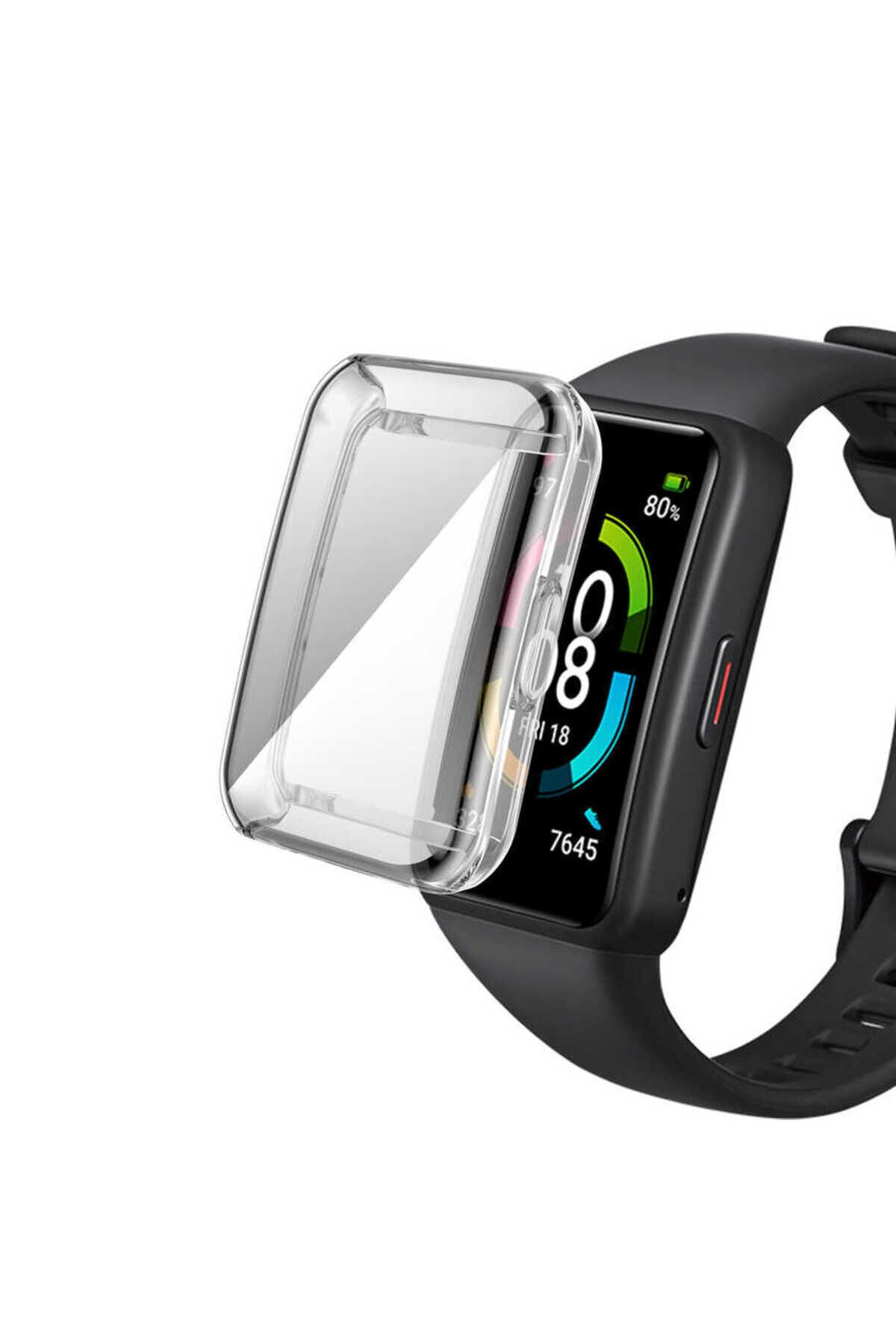 Huawei Band 6 BSAY Watch Gard 09 Koruyucu Silikon - Renksiz