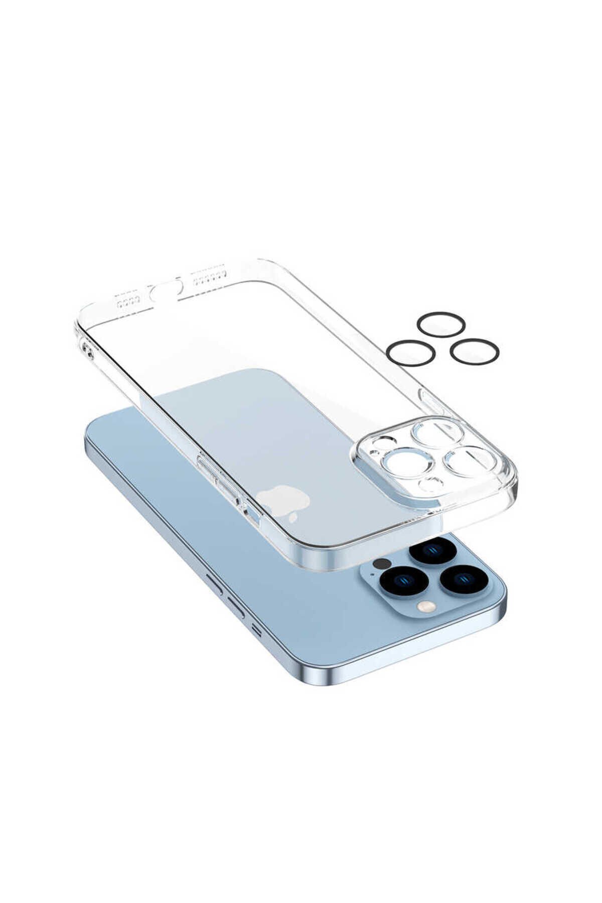 iPhone 13 Pro Max Uyumlu NXAR Fizy Kılıf-Renksiz Renksiz