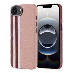 iPhone 16E Kılıf M-safe Şarj Özellikli Karbon Fiber Görünümlü Zore Nekst Kılıf Yeşil