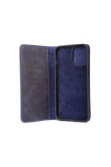 iPhone 8 Plus Kılıf BSAY Hakiki Deri Multi Cüzdan Kılıf - Taba Siyah