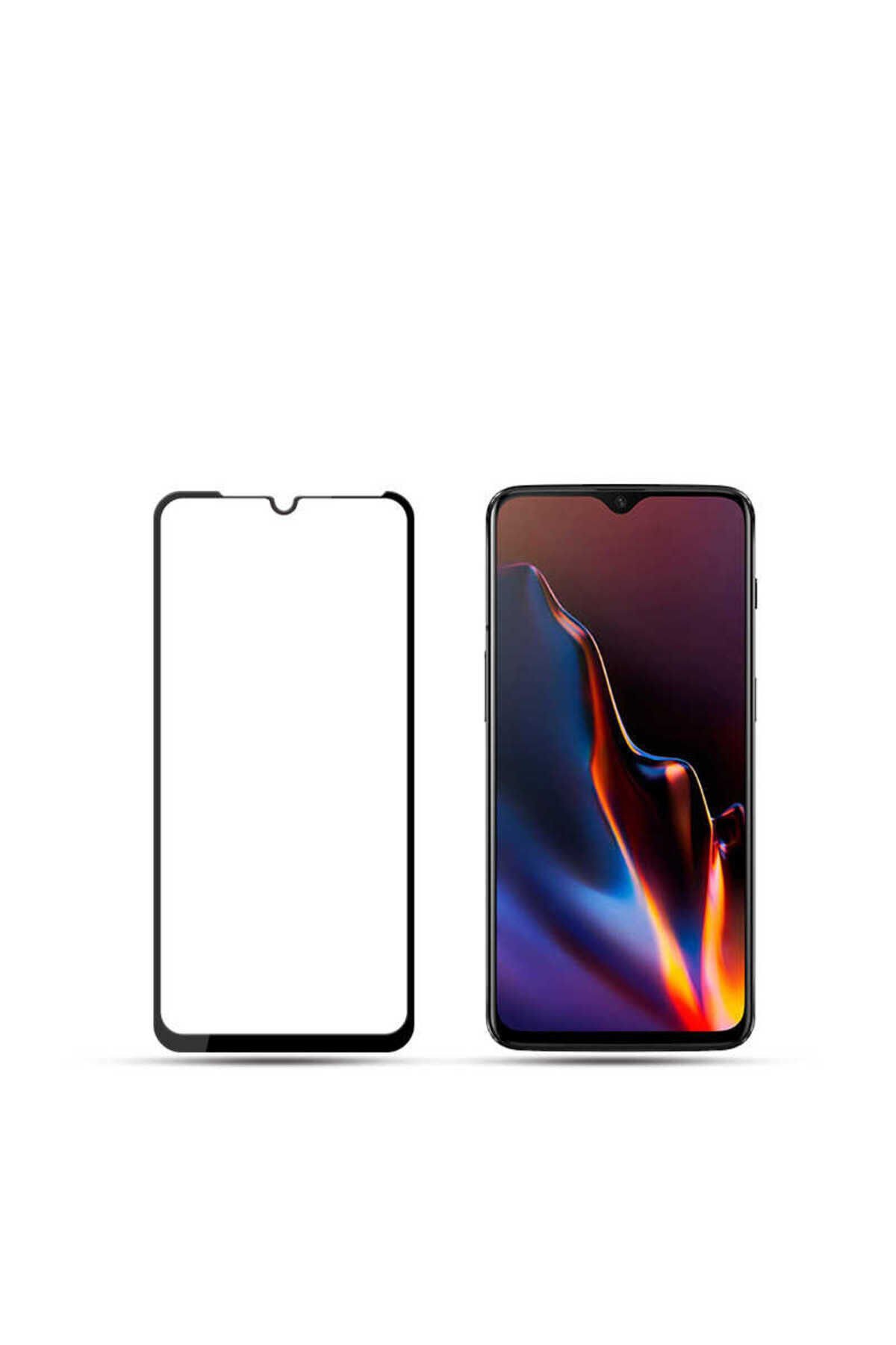 Galaxy A01 Zore Kenarları Kırılmaya Dayanıklı Cam Ekran Koruyucu - Siyah