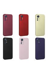 Mi 12 Lite Kılıf BSAY Premier Silikon Kapak - Saks Mavi Rose Gold