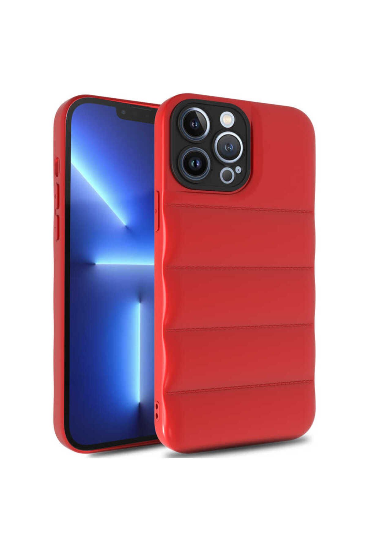 iPhone 13 Pro Uyumlu NXAR Kasis Kılıf-Kırmızı Kırmızı