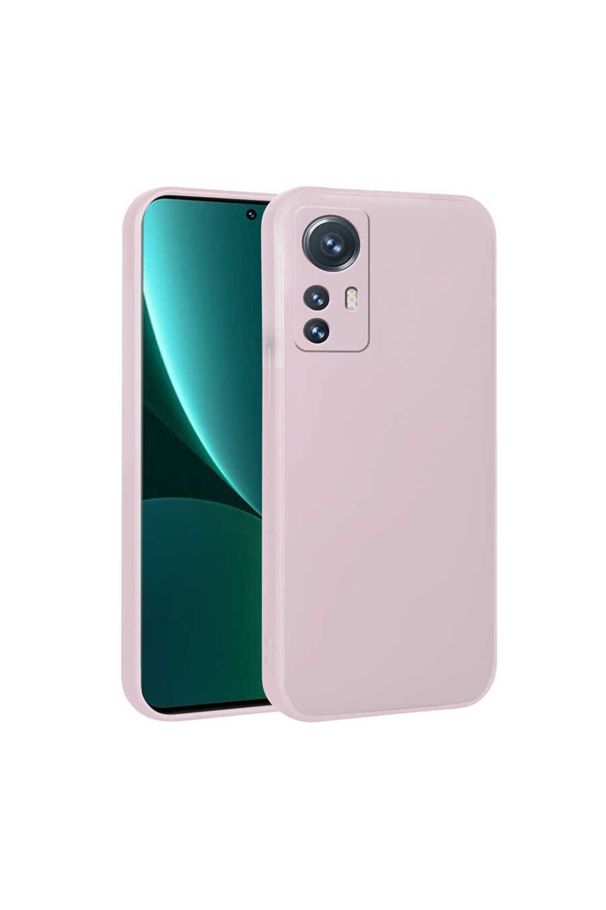 Mi 12 Lite Kılıf BSAY Premier Silikon Kapak - Saks Mavi Rose Gold