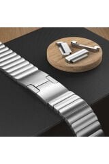 Huawei GT2 46mm Uyumlu KRD-35 22mm Metal BSAY Kordon-Siyah Siyah