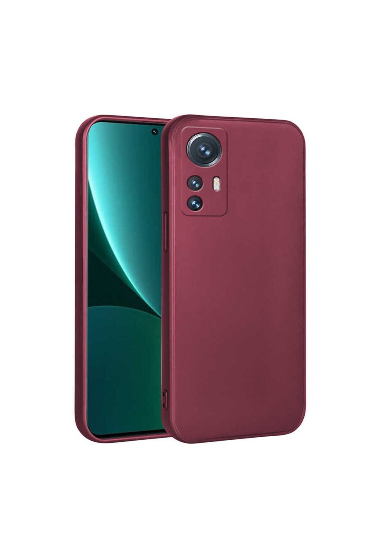 Mi 12 Lite Kılıf BSAY Premier Silikon Kapak - Saks Mavi Kırmızı