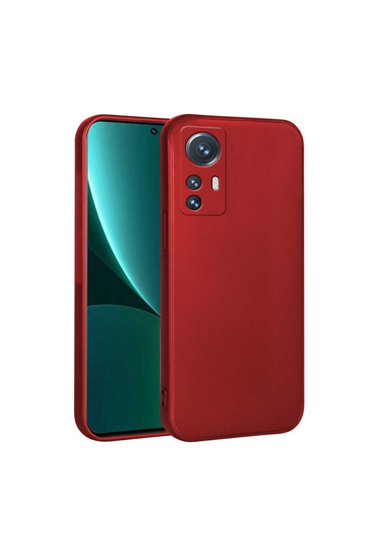 Mi 12 Lite Kılıf BSAY Premier Silikon Kapak - Saks Mavi Kırmızı