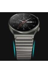 Huawei GT2 46mm Uyumlu KRD-35 22mm Metal BSAY Kordon-Siyah Gümüş