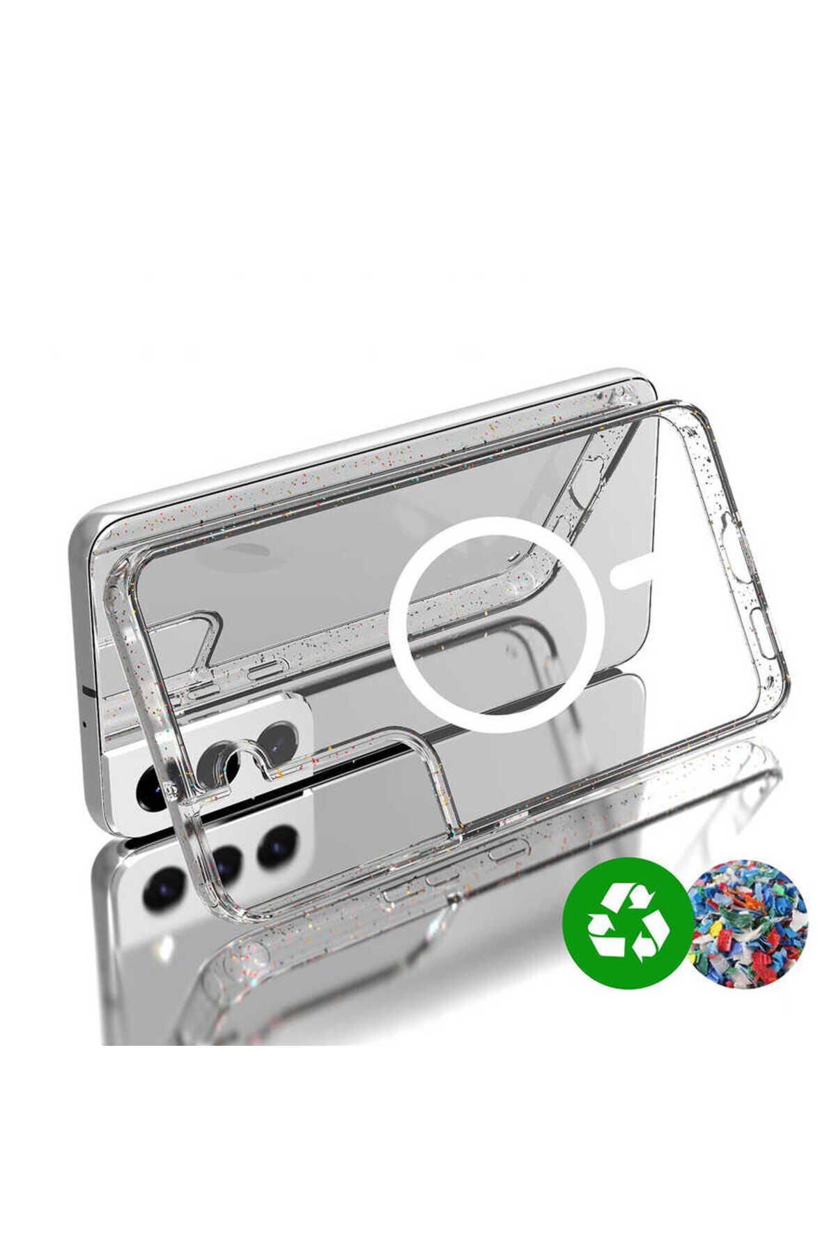 Galaxy S22 Plus Uyumlu NXAR Tacsafe Wireless Kılıf-Renksiz Renksiz