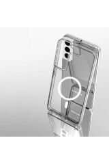 Galaxy S22 Plus Uyumlu NXAR Tacsafe Wireless Kılıf-Renksiz Renksiz