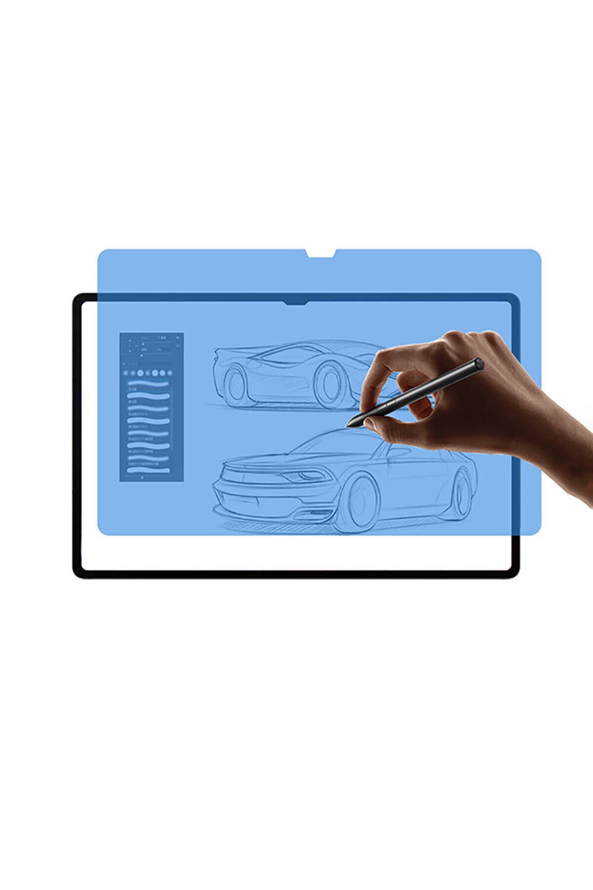 Galaxy Tab S9 Ultra SM-X910 Uyumlu BSAY Paper-Like Ekran Koruyucu-Renksiz Renksiz