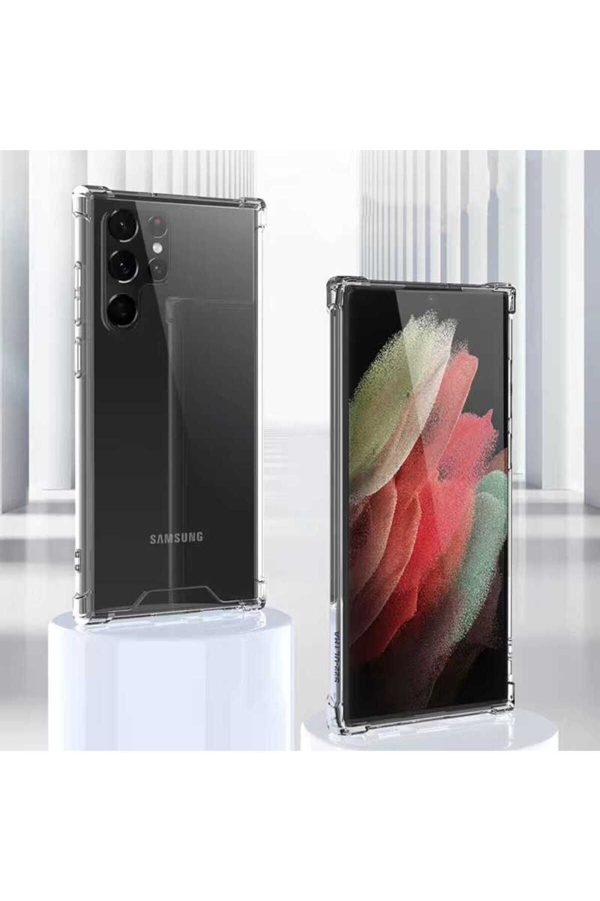 Galaxy S22 Ultra Uyumlu NXAR Nitro Anti Shock Silikon-Renksiz Renksiz