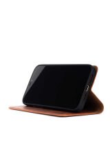 iPhone XS 5.8 Kılıf BSAY Hakiki Deri Multi Cüzdan Kılıf - Siyah Taba