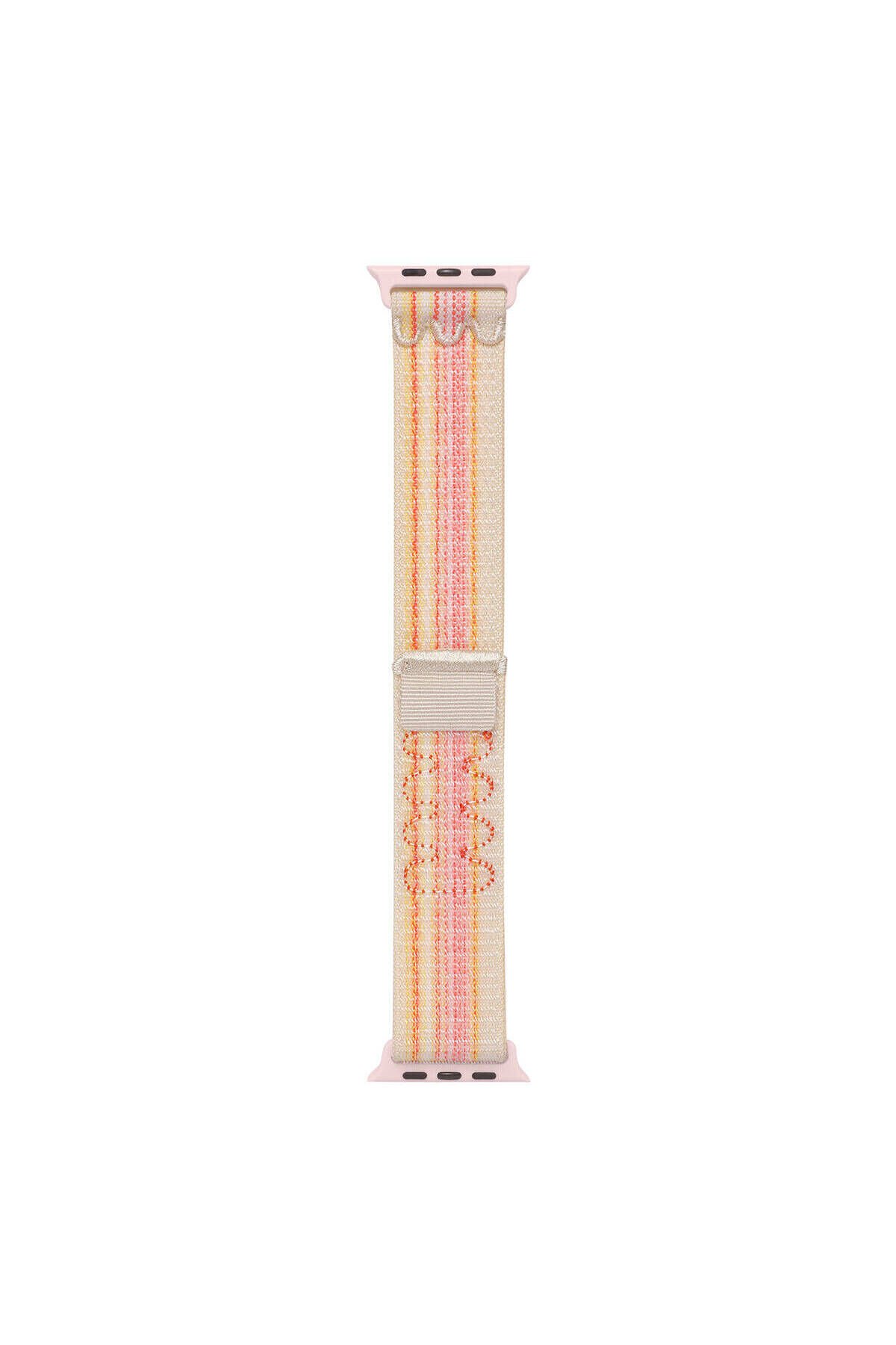 Watch 42mm Uyumlu KRD-91 Hasır Kordon Strap Kayış BSAY- Koyu Yeşil Pembe