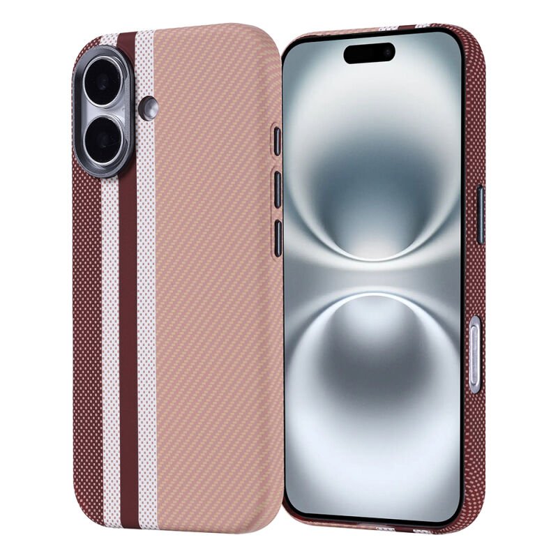 iPhone 16 Kılıf M-safe Şarj Özellikli Karbon Fiber Görünümlü Zore Nekst Kılıf