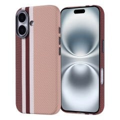 iPhone 16 Kılıf M-safe Şarj Özellikli Karbon Fiber Görünümlü Zore Nekst Kılıf
