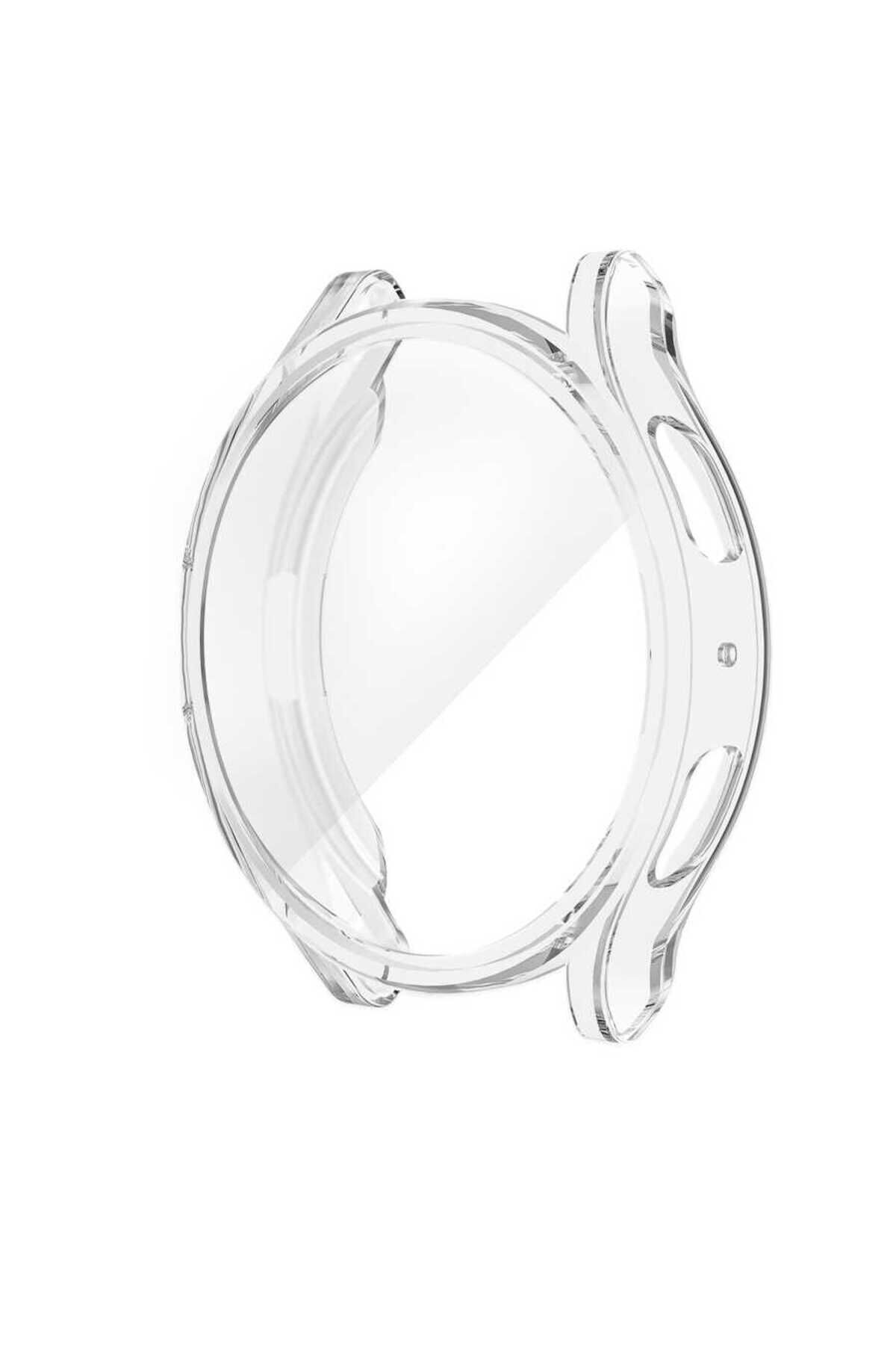 Galaxy Watch 5 44mm Silikon TPU Kasa ve Ekran Koruyucu BSAY Watch Gard 15 - Renksiz