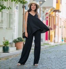 İnce Askılı Salaş Takım Siyah - 38