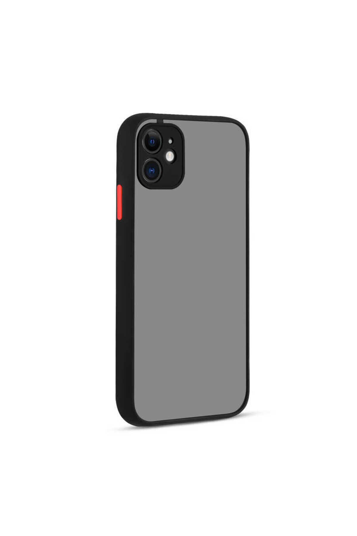 iPhone 12 Uyumlu BSAY Hux Kılıf-Siyah