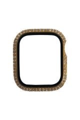 Watch 7 41mm SBT Watch Gard 24 Kenarları Taşlı Sert PC Kasa Ve Ekran Koruyucu - Siyah Siyah