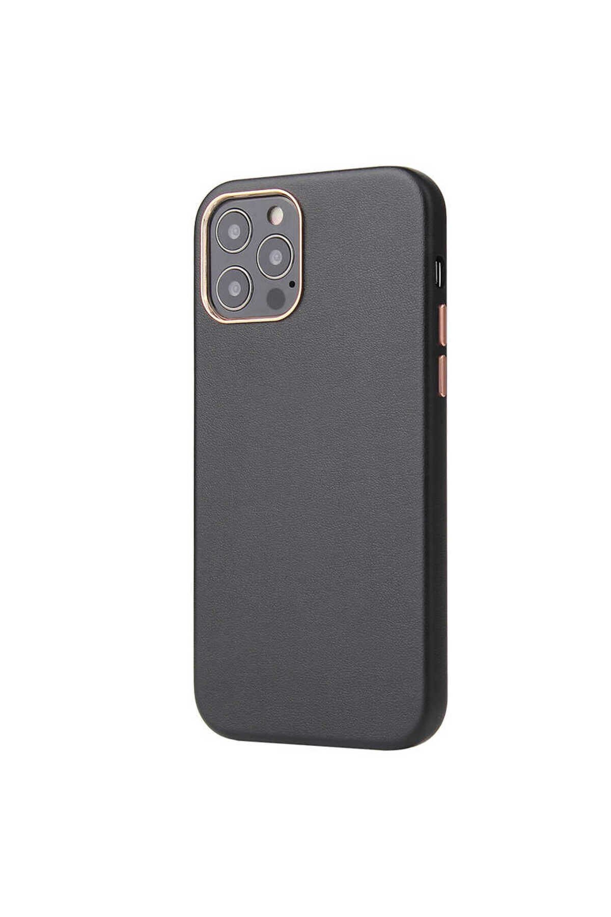iPhone 12 Pro Max Uyumlu BSAY Eyzi Kılıf-Kırmızı Siyah