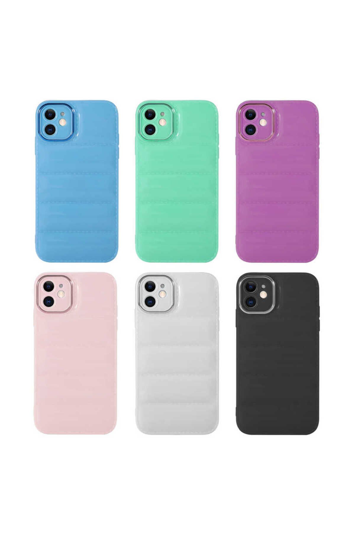 iPhone 11 Uyumlu Kamera Korumalı Parlak AiHTTg'li NXAR Galya Kılıf-Su Yeşil Su Yeşil