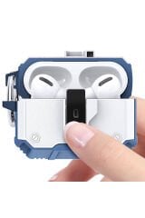 Air-Pods Pro 2 BSAY Airbag 35 Darbelere Karşı Dayanıklı Düğmeli Kılıf-Yeşil Mavi