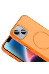 iPhone 13 Kılıf M-safe Şarj Özellikli BSAY Tea Kapak - Gümüş Lacivert