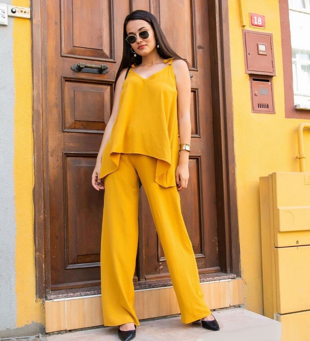 İnce Askılı Salaş Takım Hardal - 40