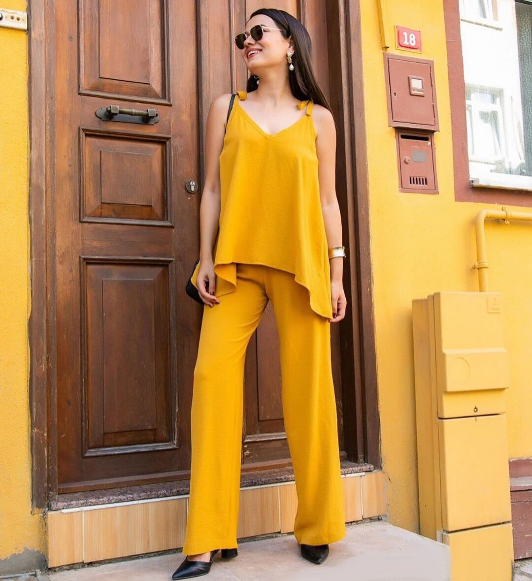 İnce Askılı Salaş Takım Hardal - 40