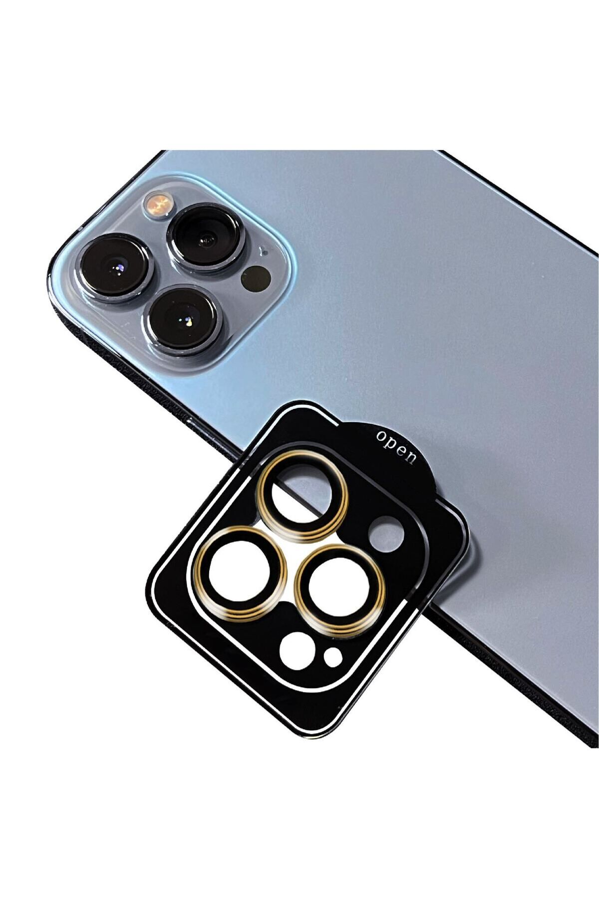 iPhone 14 Pro Max Uyumlu BSAY CL-11 Safir Parmak İzi Bırakmayan Anti-RefCLOive Kamera CLO Kor