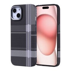 iPhone 15 Kılıf M-safe Şarj Özellikli Karbon Fiber Görünümlü Zore Nekst Kılıf