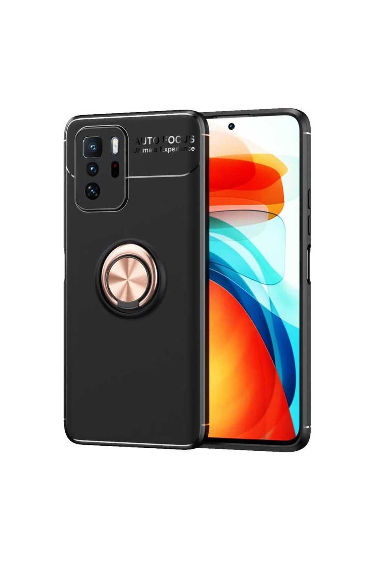 Poco X3 GT Kılıf BSAY Ravel Silikon Kapak - Siyah-Rose Gold