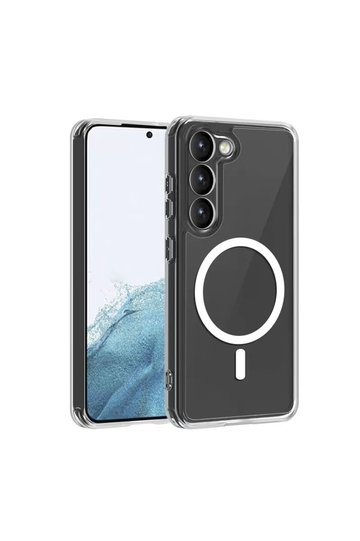 Galaxy S23 Uyumlu NXAR Tacsafe Wireless Kılıf-Renksiz Renksiz