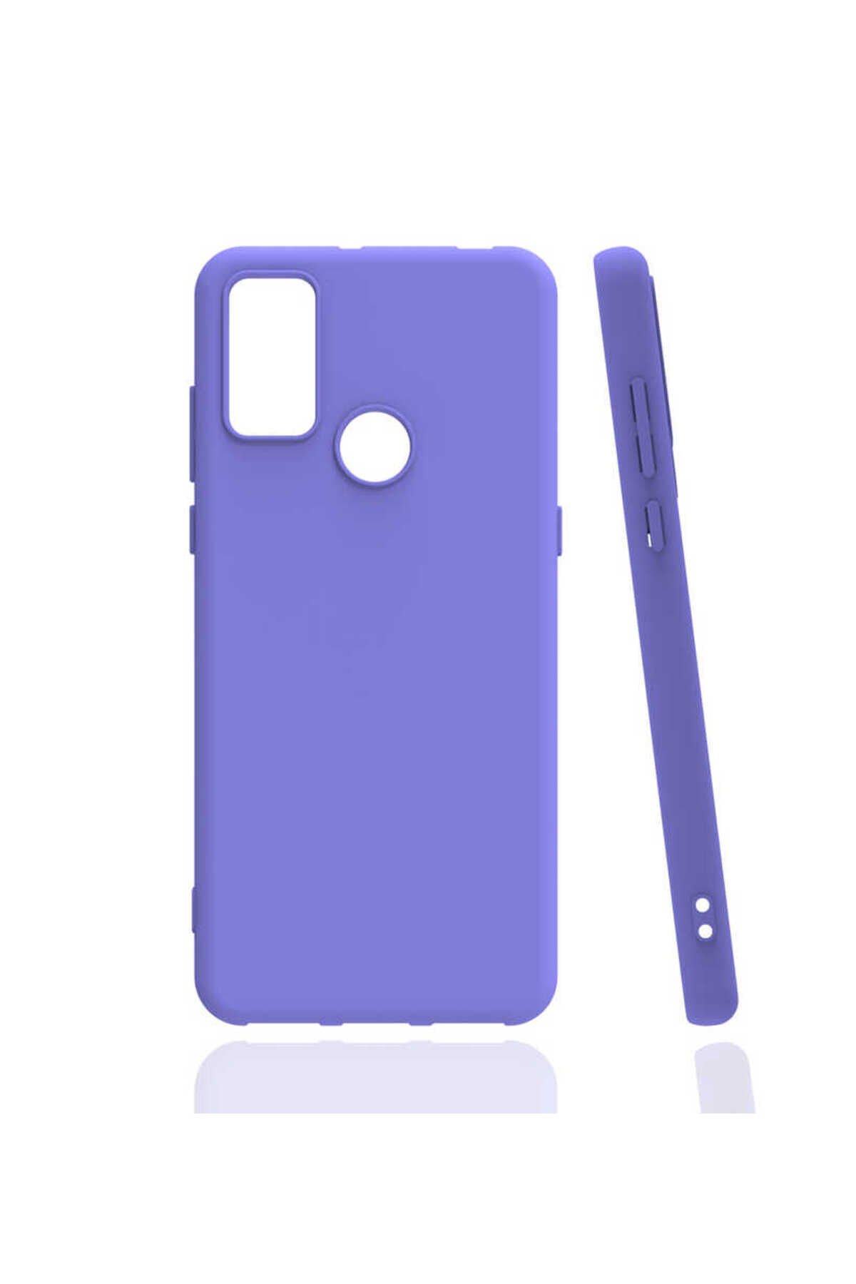 TCL 20E Kılıf BSAY Biye Silikon - Lila Lila