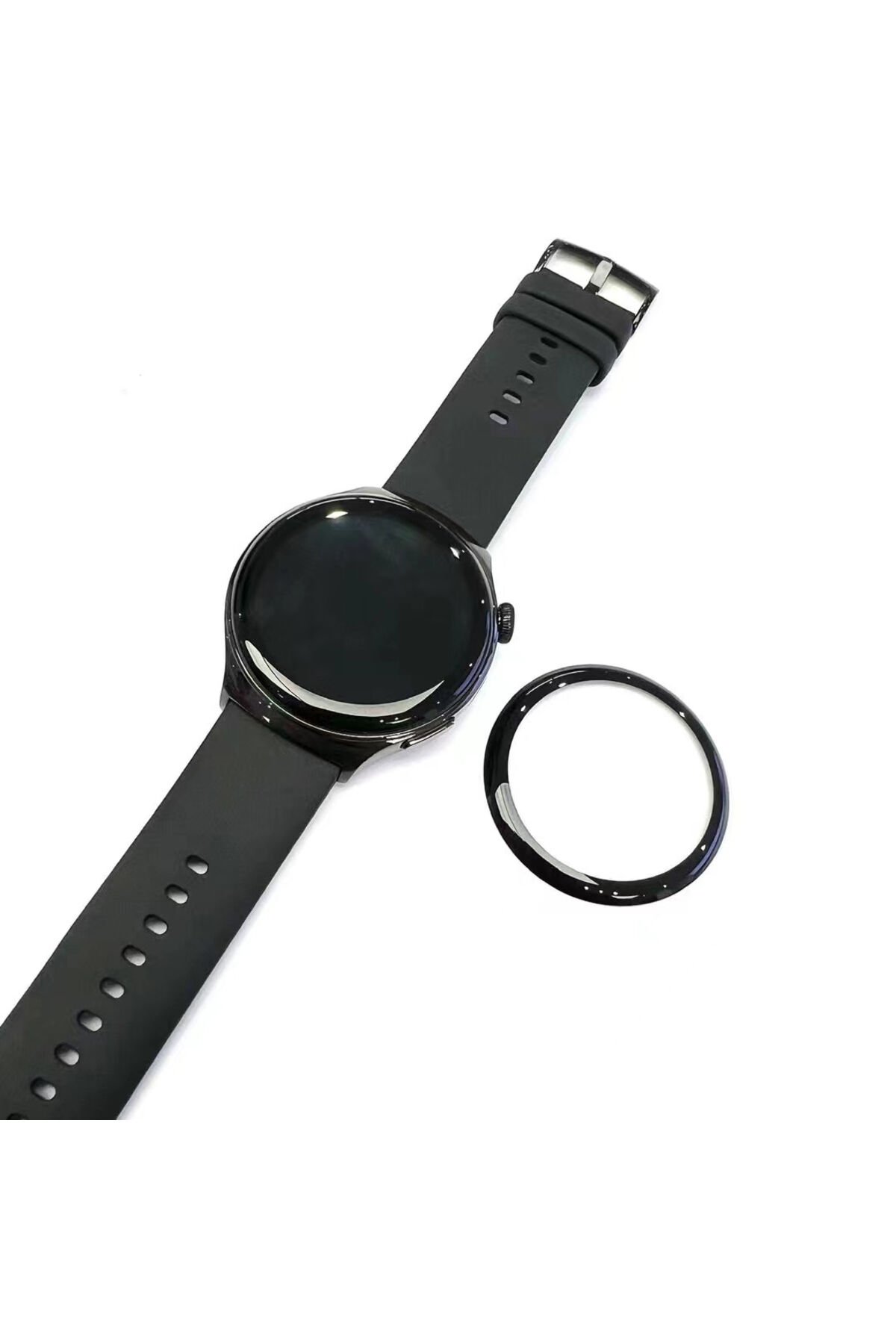 Huawei Watch 4 BSAY PMMA Pet Saat Ekran Koruyucu - Siyah Siyah