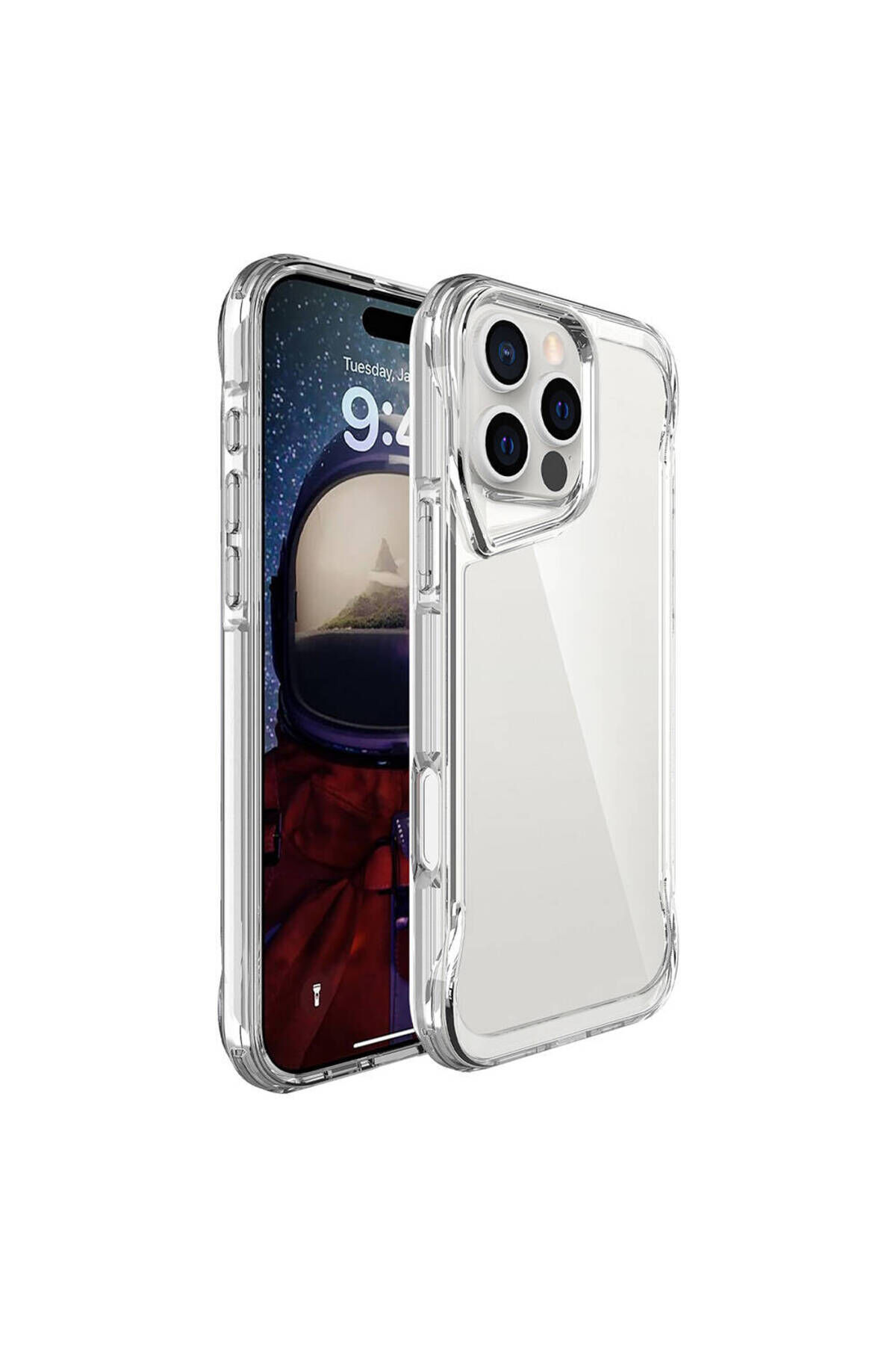 iPhone 16 Pro Max Kılıf Zore T-Max Kapak - Şeffaf Şeffaf