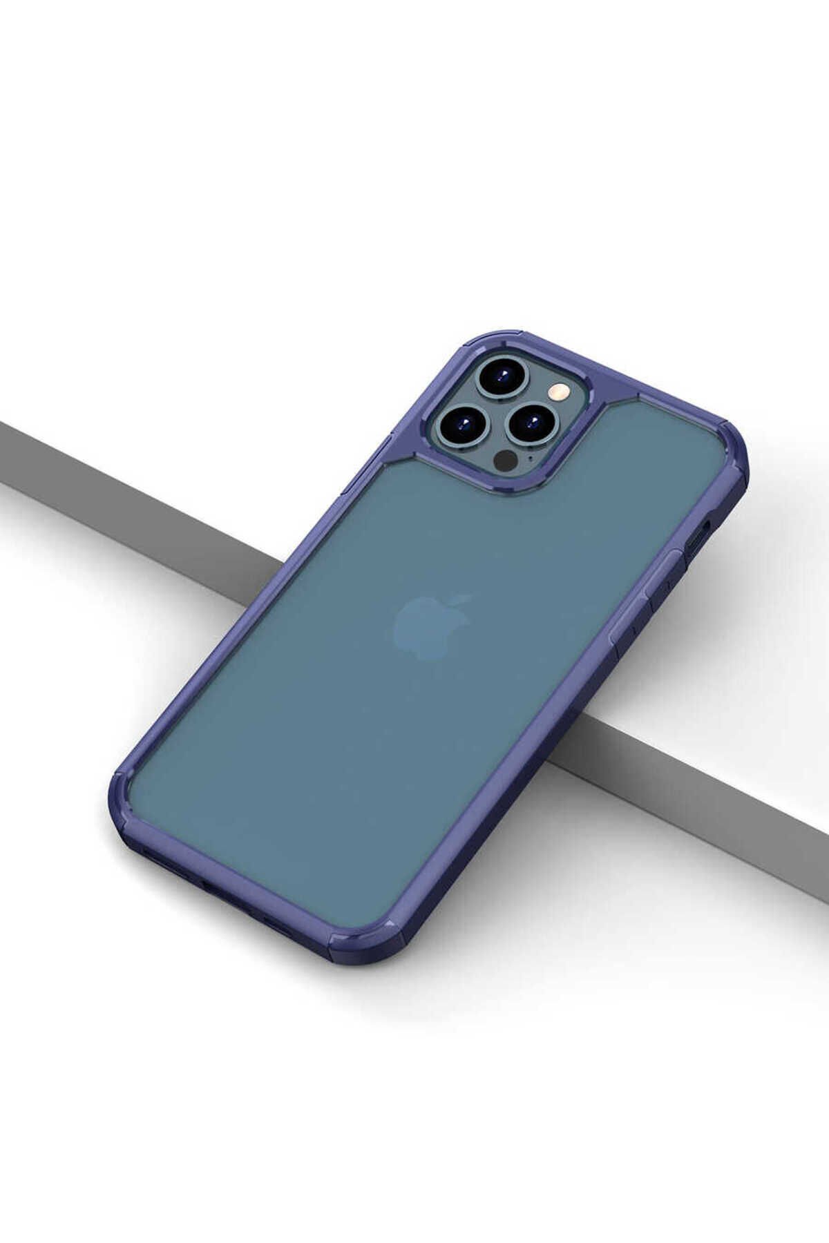 iPhone 12 Pro Max Uyumlu BSAY Roll Kılıf-Mavi