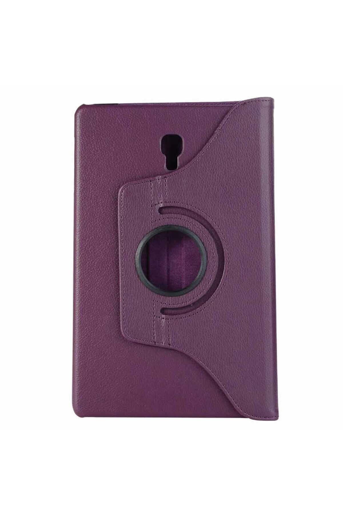 Galaxy Tab A T590 Uyumlu TKNC Dönebilen Standlı Kılıf-Mor Mor