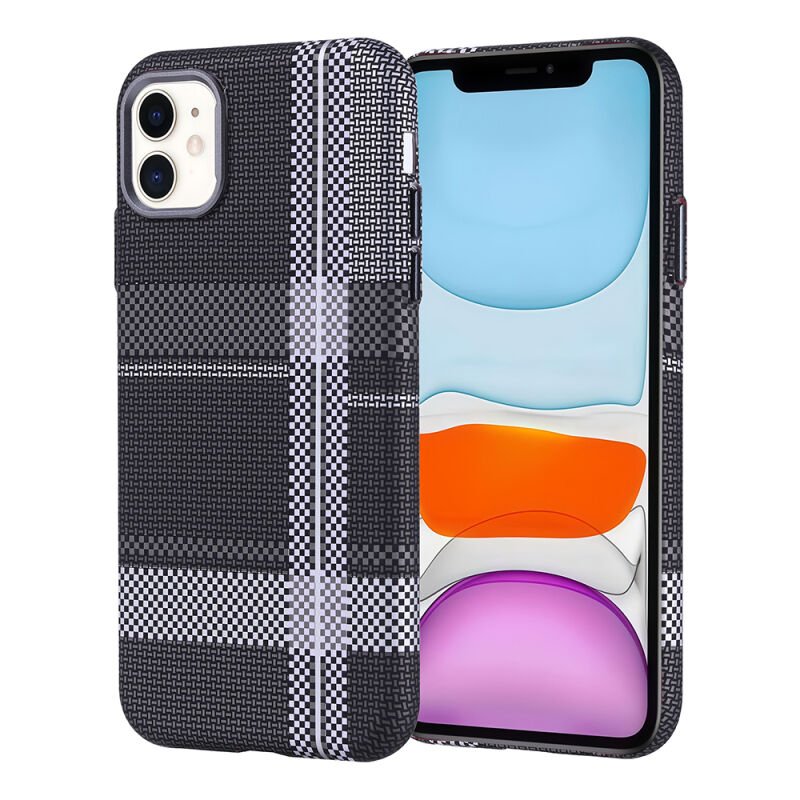 iPhone 11 Kılıf M-safe Şarj Özellikli Karbon Fiber Görünümlü Zore Nekst Kılıf