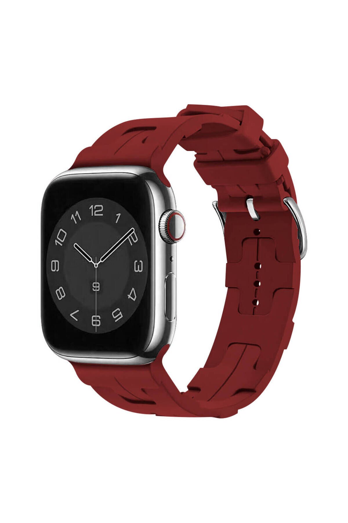 Watch 40mm KRD-92 Uyumlu BSAY Kordon-Siyah Kırmızı
