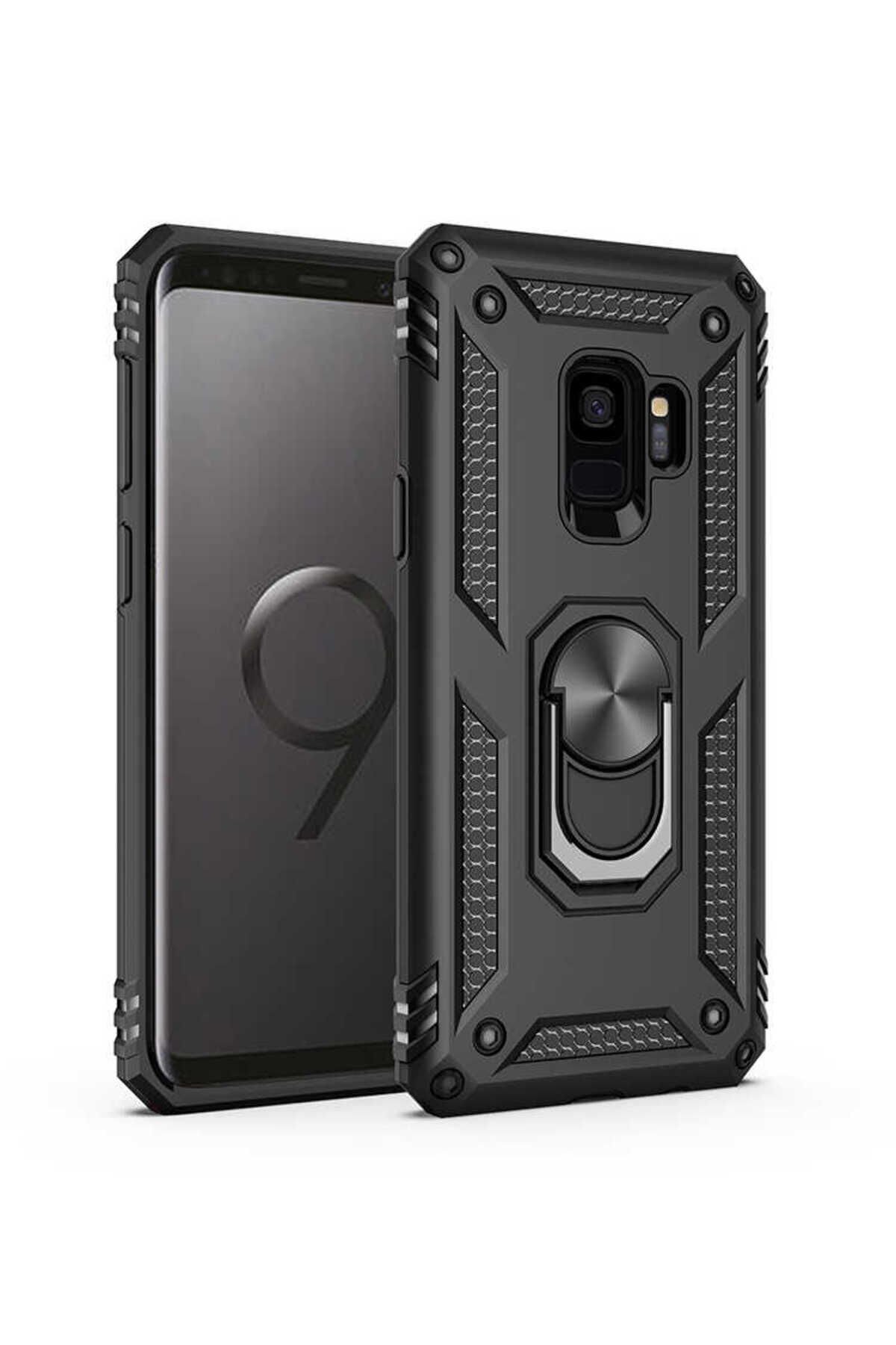 Galaxy S9 Kılıf BSAY Vega Kapak - Gri Siyah