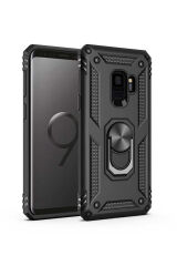 Galaxy S9 Kılıf BSAY Vega Kapak - Gri Siyah
